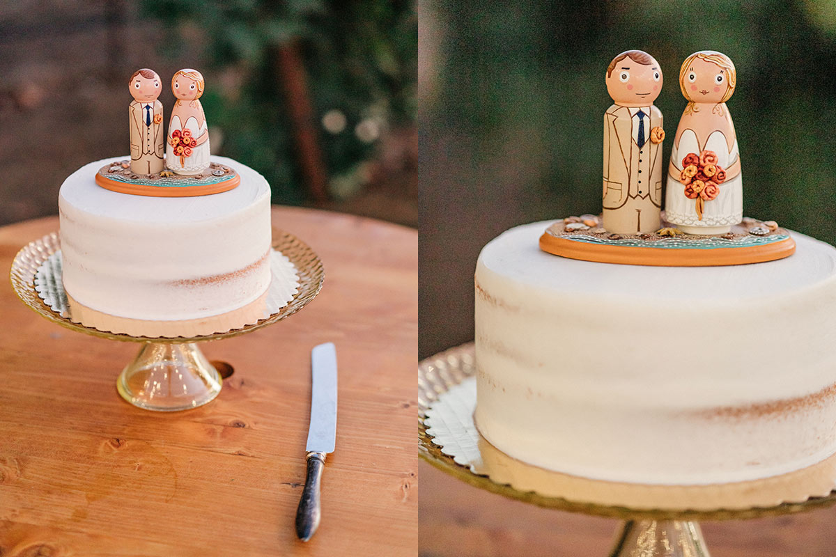 naked wedding cake