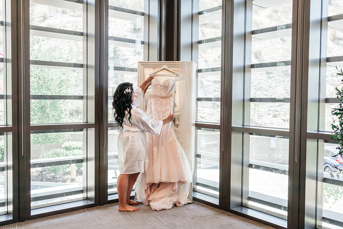 try on wedding dresses