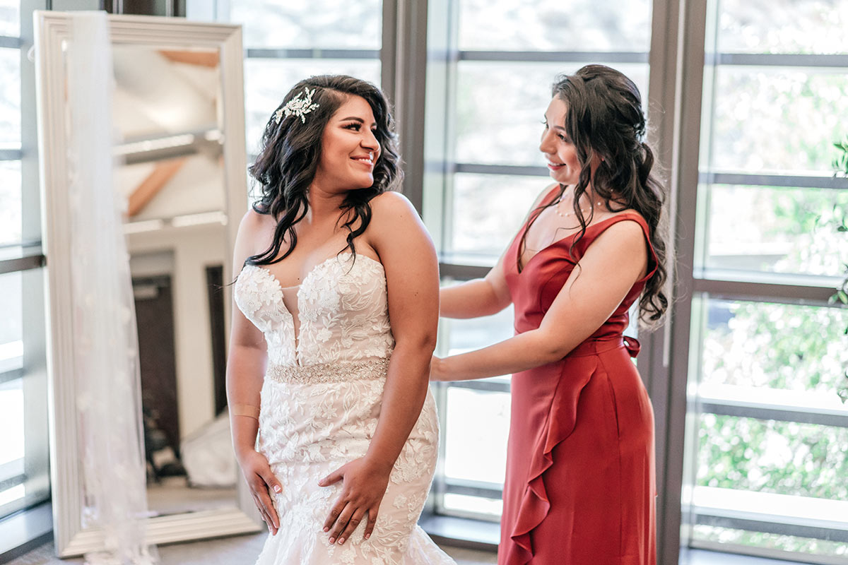 try on wedding dresses