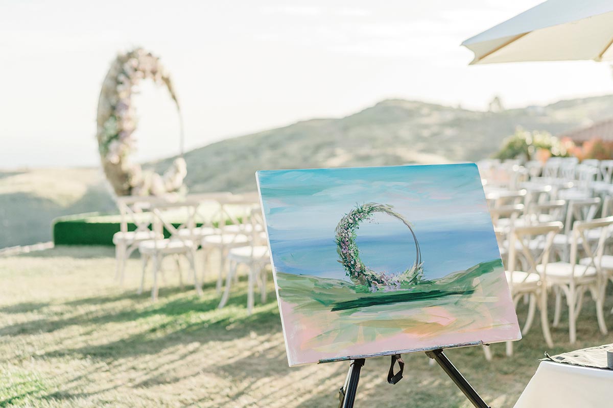 live wedding painting
